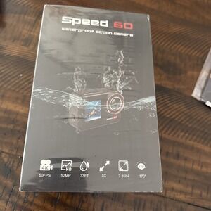 Hiicam Speed 60 Black Dual Screen Real 4K Body 12M Waterproof Action Camera New